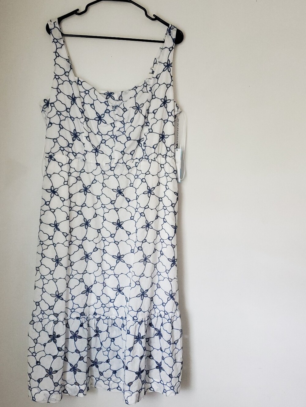 Draper James rsvp Floral Eyelet Dress Size XL Embroidered Lined Garden Party
